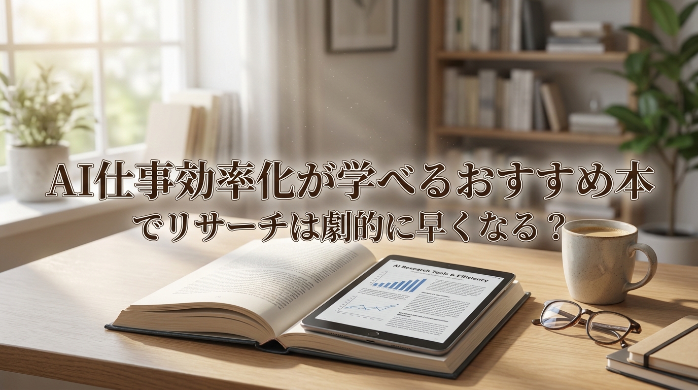 AI仕事効率化が学べるおすすめ本でリサーチは劇的に早くなる？