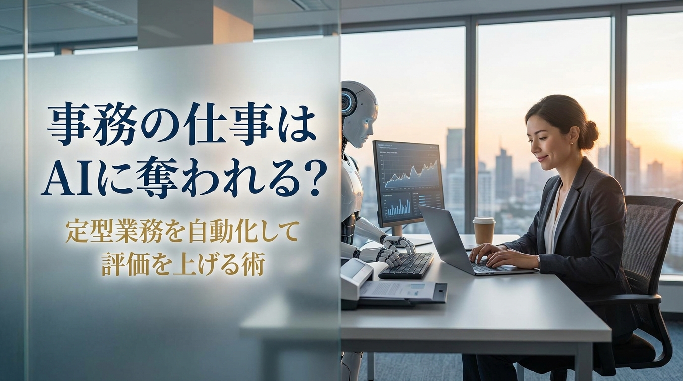 事務の仕事はAIに奪われる？定型業務を自動化して評価を上げる術