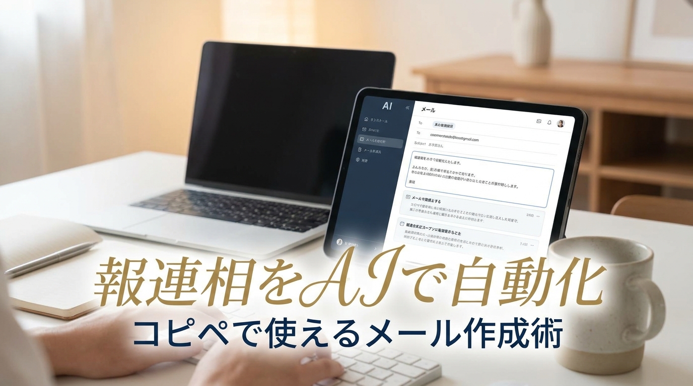 報連相をAIで自動化してコピペで使えるメール作成術とは