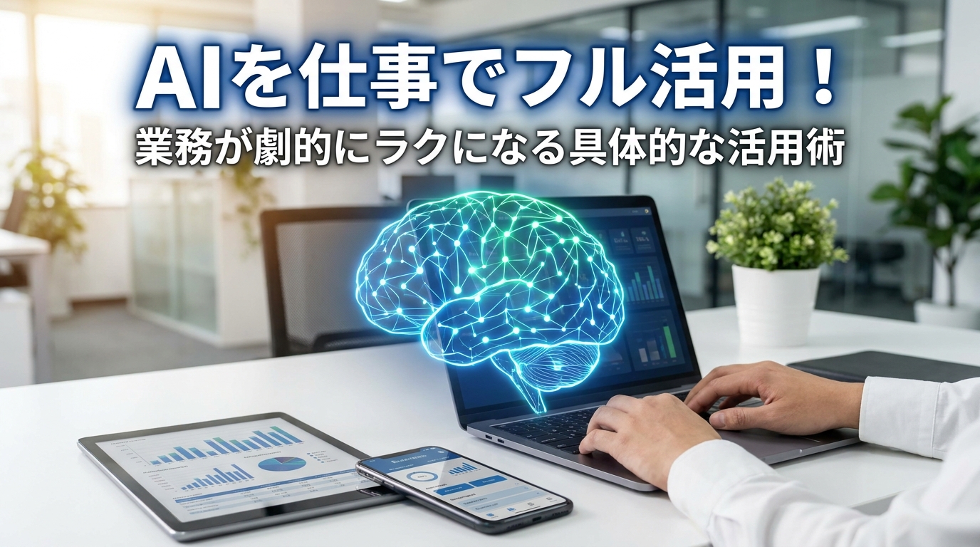 AIを仕事でフル活用！業務が劇的にラクになる具体的な活用術