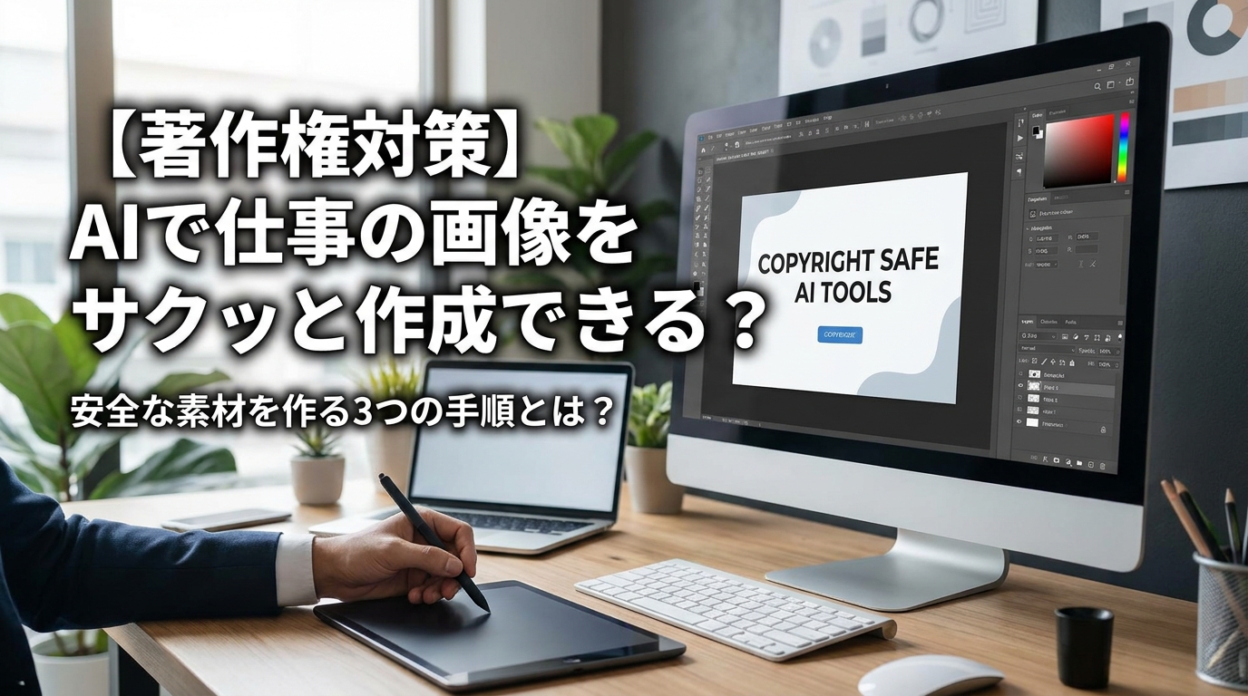 【著作権対策】AIで仕事の画像をサクッと作成できる？安全な素材を作る3つの手順とは？
