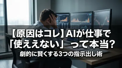 【原因はコレ】AIが仕事で「使えない」って本当？劇的に賢くする3つの指示出し術