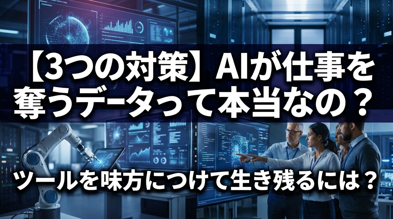 【3つの対策】AIが仕事を奪うデータって本当なの？ツールを味方につけて生き残るには？
