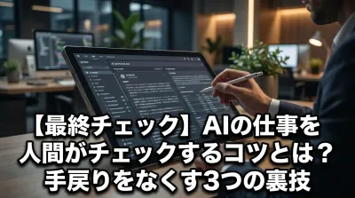 【最終チェック】AIの仕事を人間がチェックするコツとは？手戻りをなくす3つの裏技