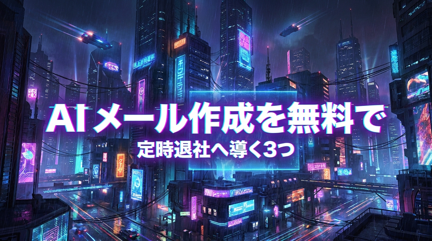 AI メール作成を無料で定時退社へ導く3つの方法とは？