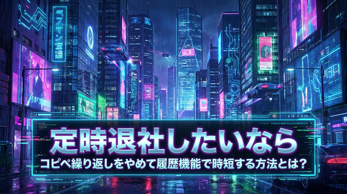 定時退社したいならコピペ繰り返しをやめて履歴機能で時短する方法とは？